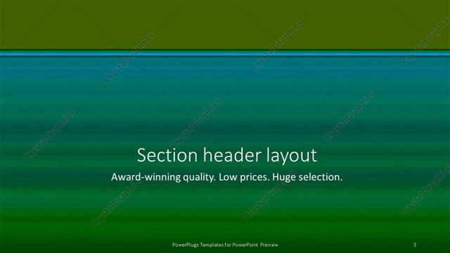 Section Header presentation slide layout