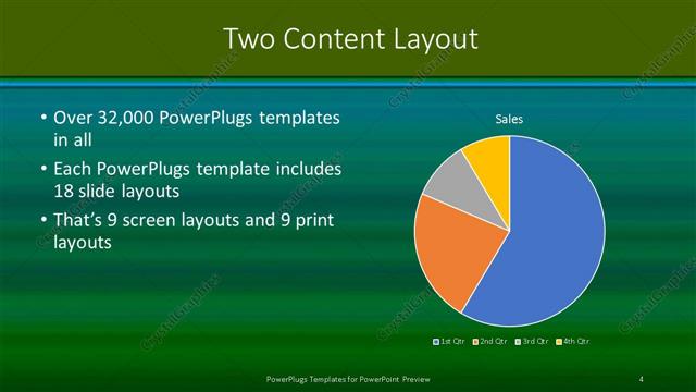 Two Content presentation slide layout