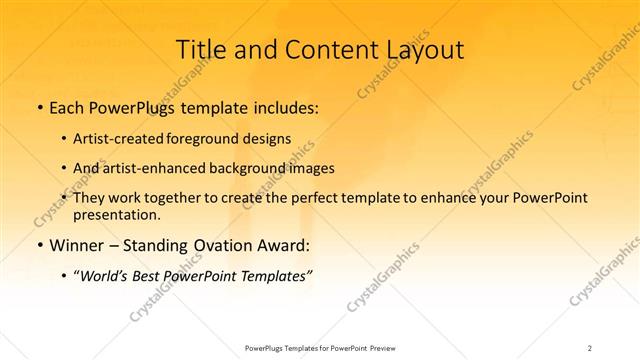 Title and Content presentation slide layout