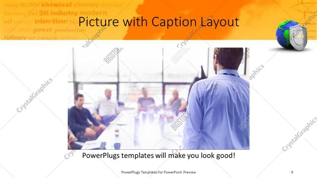 Picture with Caption presentation slide layout