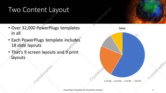 Two Content presentation slide layout