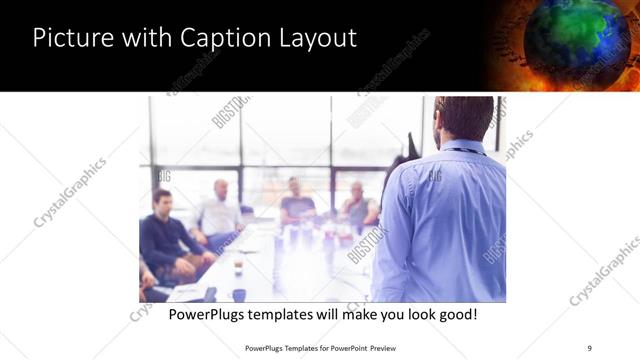 Picture with Caption presentation slide layout