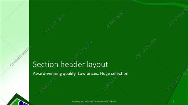 Section Header presentation slide layout