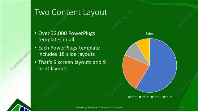 Two Content presentation slide layout