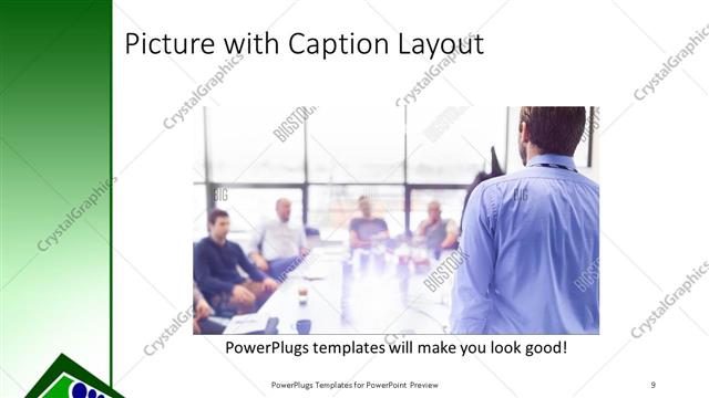 Picture with Caption presentation slide layout