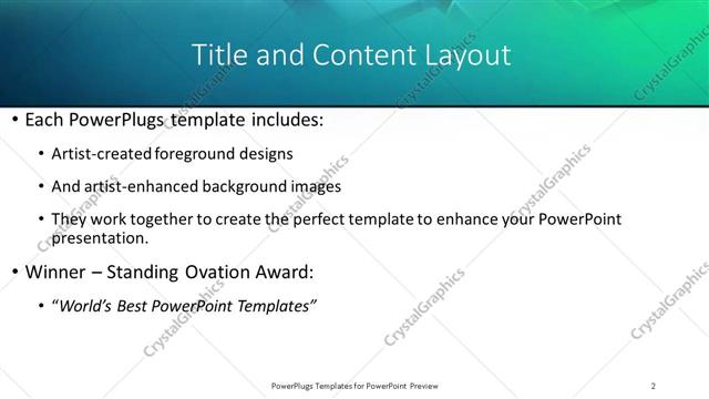 Title and Content presentation slide layout
