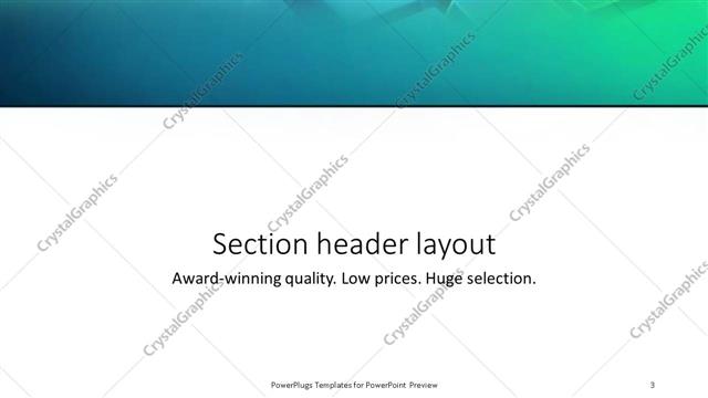 Section Header presentation slide layout