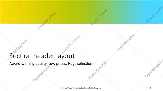 Section Header presentation slide layout