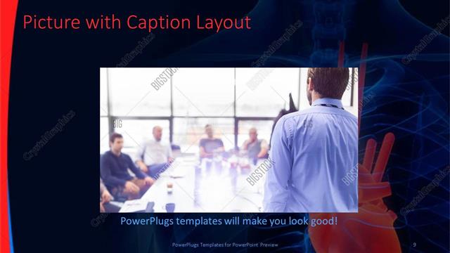 Picture with Caption presentation slide layout