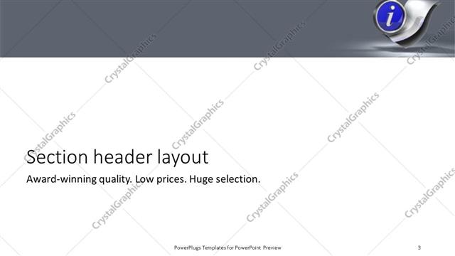 Section Header presentation slide layout