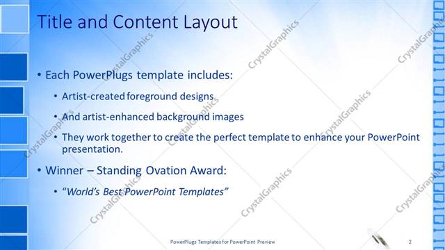 Title and Content presentation slide layout