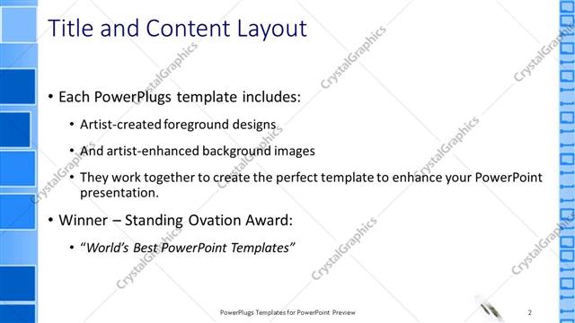 Title and Content presentation slide layout