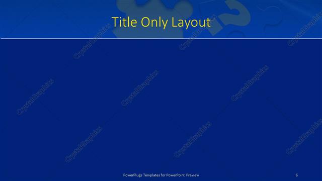 Title Only presentation slide layout