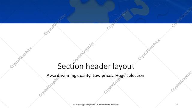 Section Header presentation slide layout