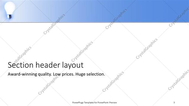 Section Header presentation slide layout