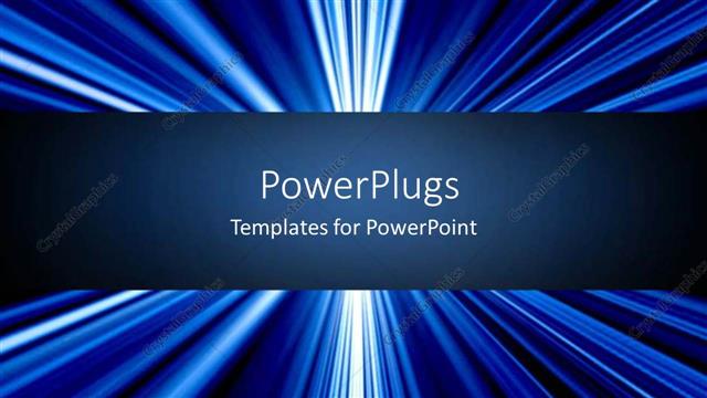  Presentation with navy blue - Blue light rays with navy banner