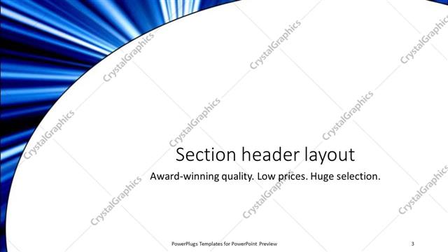 Section Header presentation slide layout
