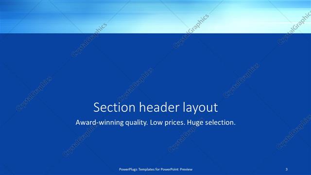 Section Header presentation slide layout
