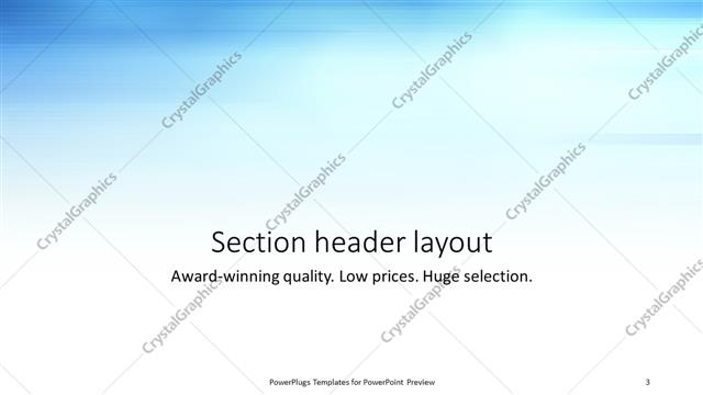 Section Header presentation slide layout