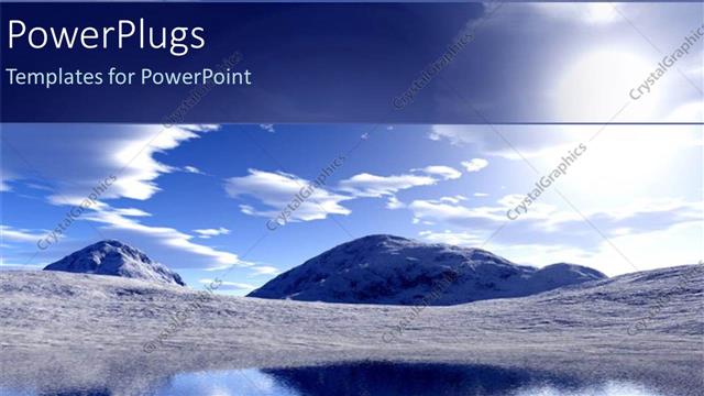  Presentation with serene - Blue mountains and lake skies serene environment