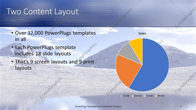 Two Content presentation slide layout