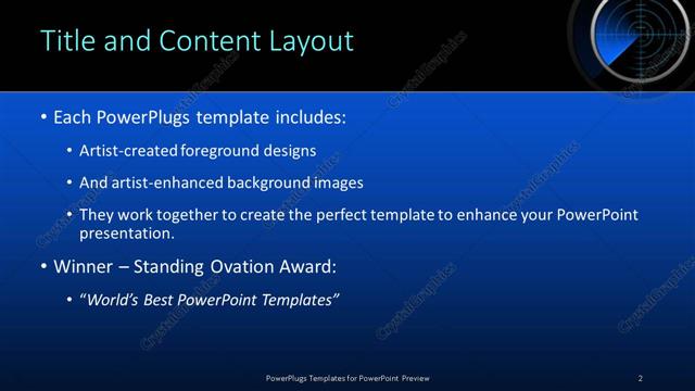 Title and Content presentation slide layout