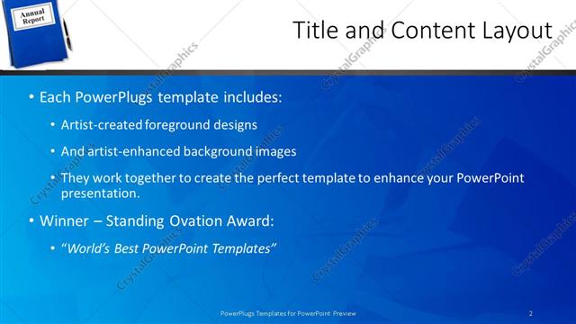 Title and Content presentation slide layout