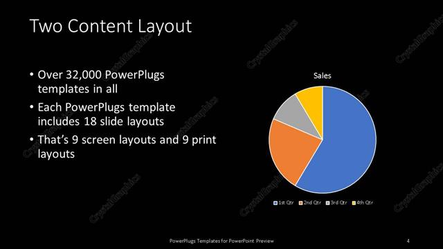 Two Content presentation slide layout
