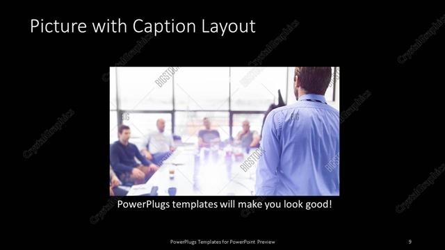 Picture with Caption presentation slide layout