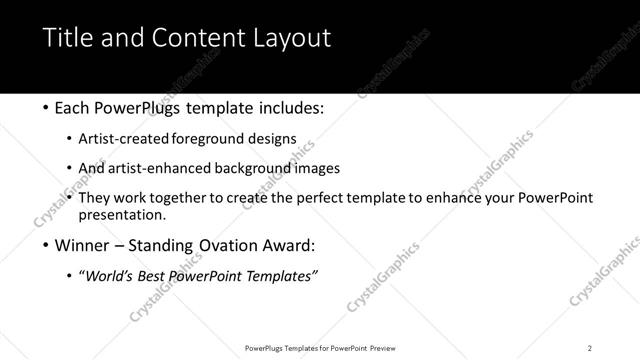 Title and Content presentation slide layout