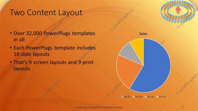 Two Content presentation slide layout
