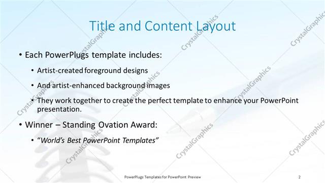 Title and Content presentation slide layout
