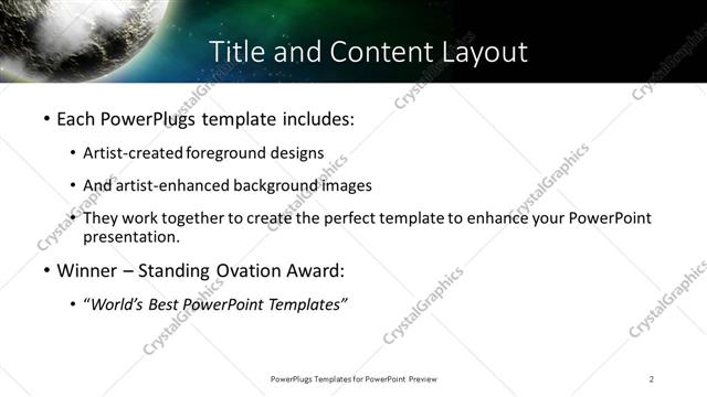 Title and Content presentation slide layout
