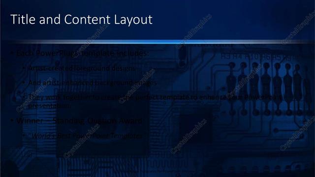 Title and Content presentation slide layout