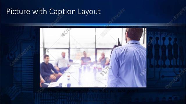 Picture with Caption presentation slide layout