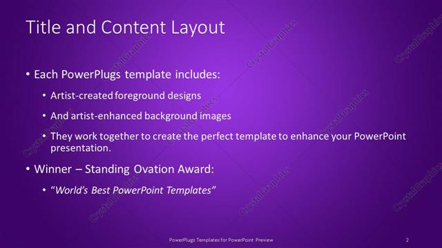 Title and Content presentation slide layout