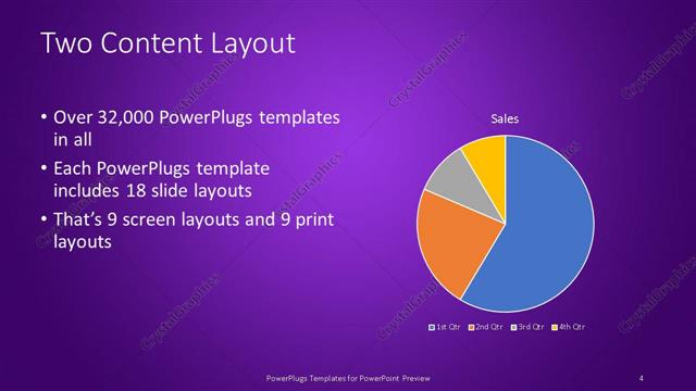 Two Content presentation slide layout