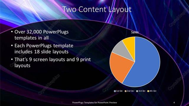 Two Content presentation slide layout