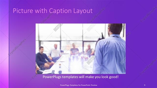 Picture with Caption presentation slide layout