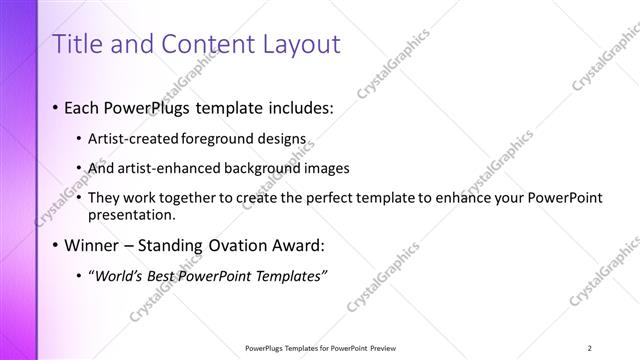 Title and Content presentation slide layout