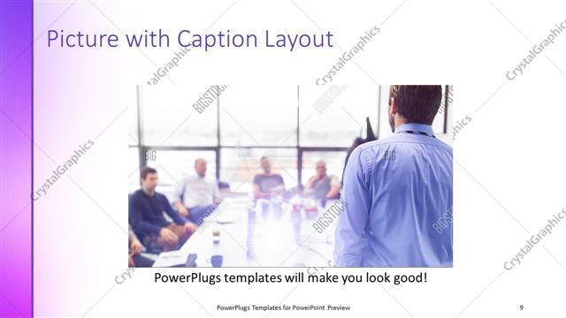 Picture with Caption presentation slide layout