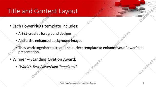 Title and Content presentation slide layout