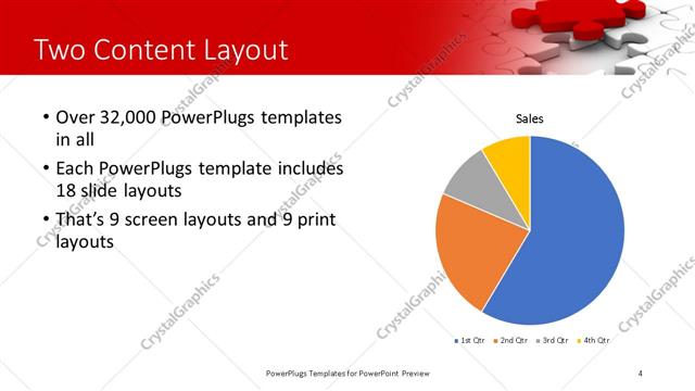 Two Content presentation slide layout