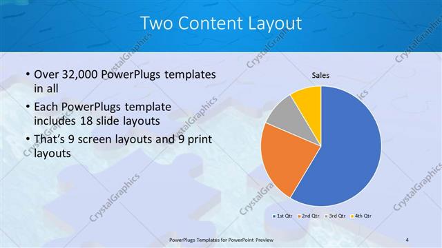 Two Content presentation slide layout