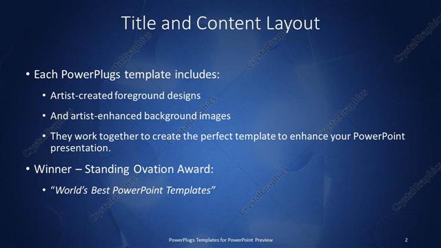 Title and Content presentation slide layout
