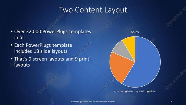 Two Content presentation slide layout