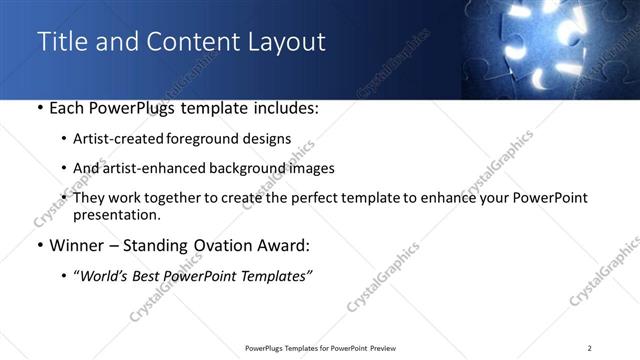 Title and Content presentation slide layout