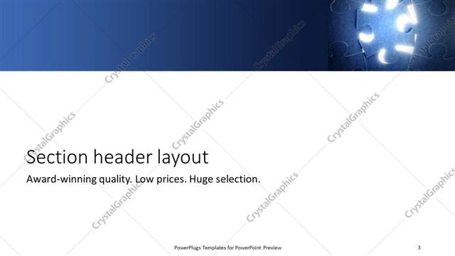 Section Header presentation slide layout