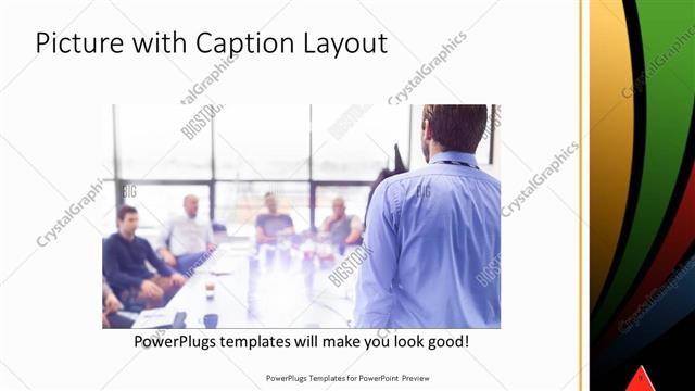 Picture with Caption presentation slide layout