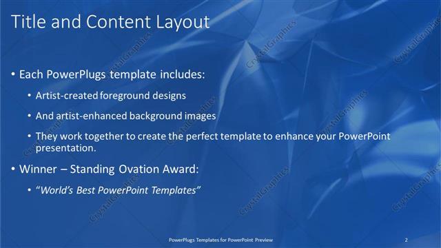 Title and Content presentation slide layout